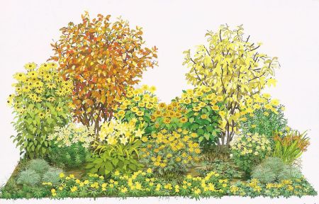Ganzjahres Beet im Herbst