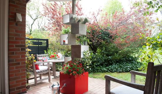 pflanzregal selbst bauen balkon terrasse