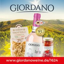 Anzeige der Firma Giordano für Weine