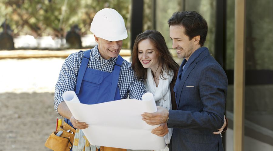 Besprechung mit Handwerker