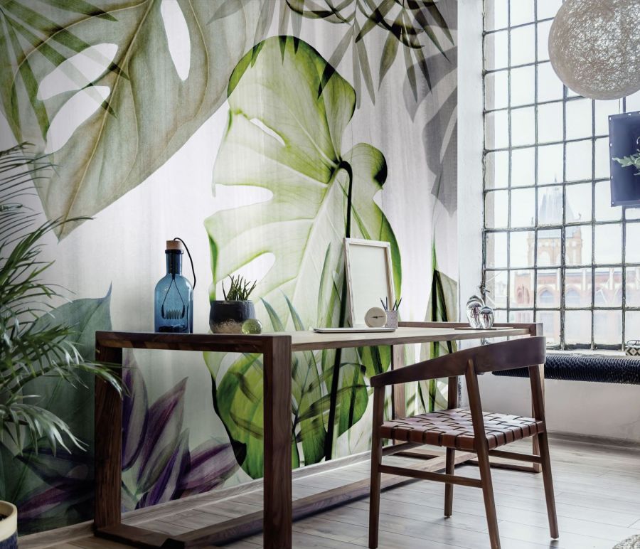 Urban Jungle Tapeten Trend 2022 2023 Arbeitszimmer