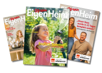 Die drei letzten Titelblätter von Mein EigenHeim Ausgaben 2/2025, 1/2025 und 4/2024