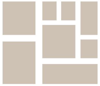 Quadratische Anordnung von Bildern Grafik