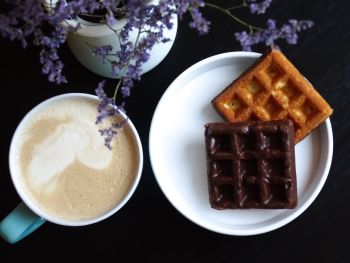 Waffeln mit Schokoladenüberzug