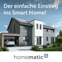 Anzeige der Marke Homematic für Smarthome-Lösungen