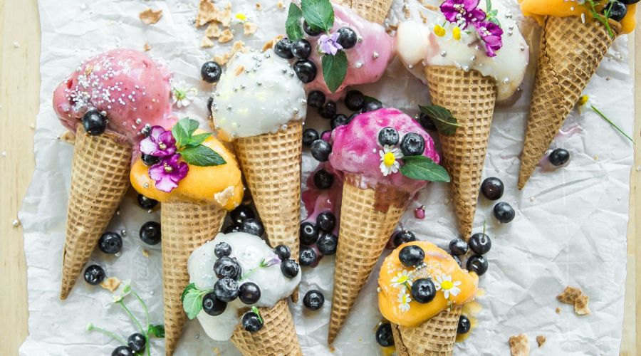 Verschiedene Eissorten