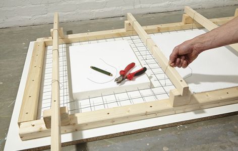 Schalung für Betonplatte gießen