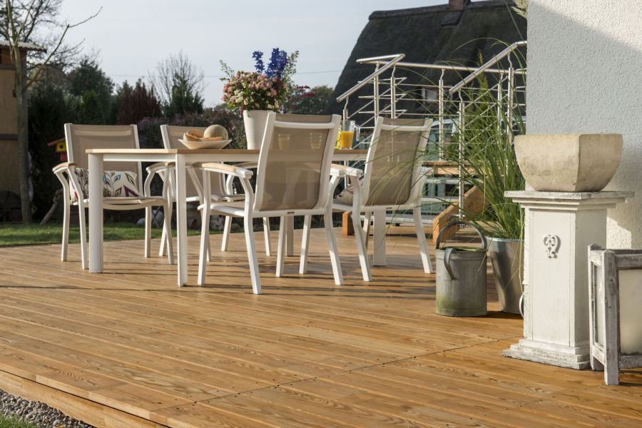 Holzoberfläche Terrassendielen aus Dauerholz mit widerstandsfähiger, imprägnierter Oberfläche