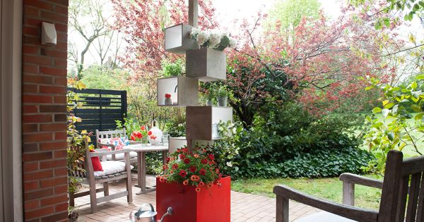 Vertikaler Garten Pflanzsäule selber bauen