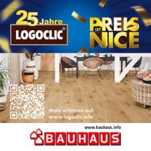 Anzeige der Firma Bauhaus für Logoclic Fußböden
