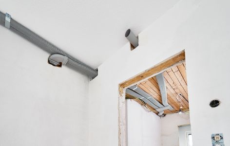 Leitungen für eine Lüftungsanlage