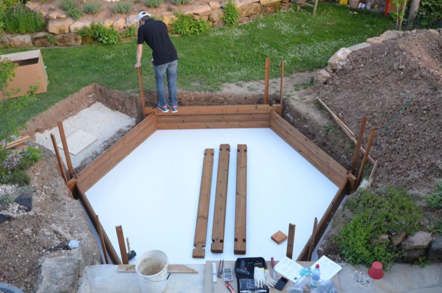 Grundgerüst für Holzpool