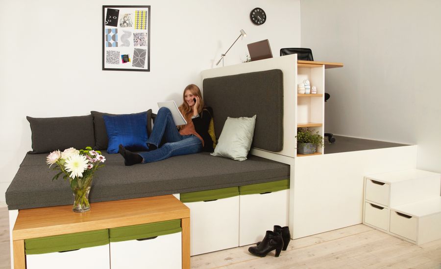 Jugendzimmer mit mehreren Ebenen