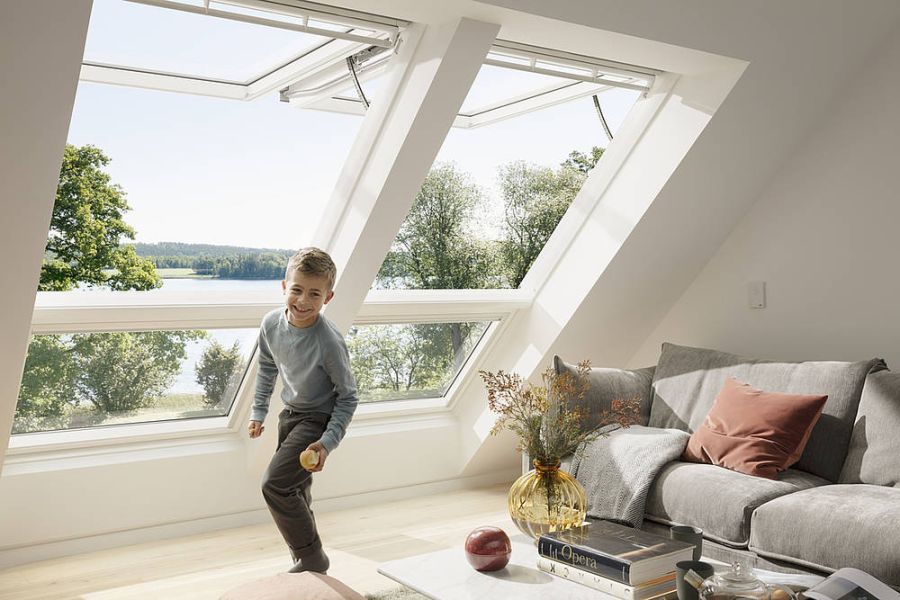Lüftung über Dachfenster