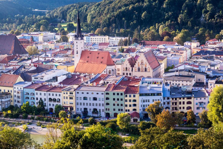 Wasserburg am inn stadtbild bebauung