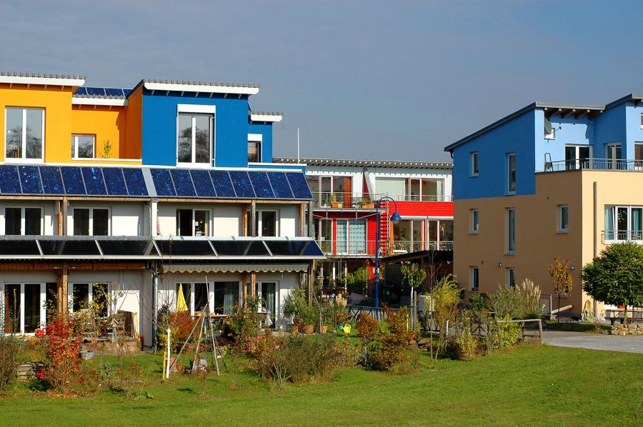 Wohnviertel Stadtviertel Freiburg Rieselfeld