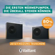 Anzeige der Firma Vaillant für Wärmepumpen