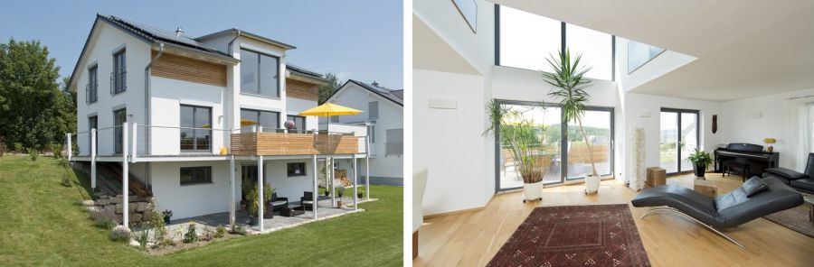 Dieses Hanghaus nutzt alle Vorteile des Südhangs voll aus.