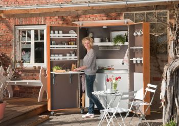 Gartenküche für draußen selber bauen