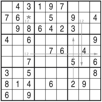 Sudoku lösen Beispiel 2