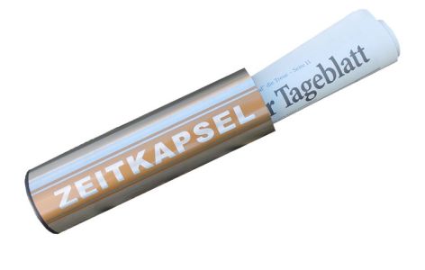 Richtfest-Geschenkidee: Zeitkapsel mit Zeitung