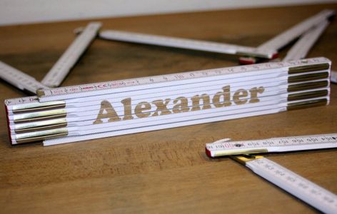 Richtfest Geschenkidee: Personalisierbarer Zollstock