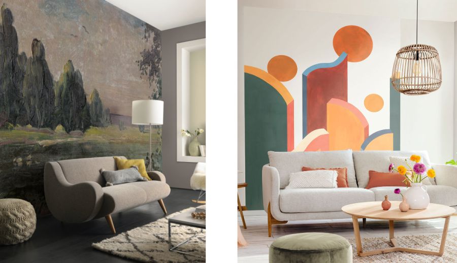 Artsy Tapeten Trends 2023 Wohnzimmer Motivtapete
