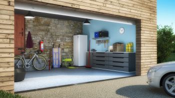 Wärmepumpe in Garage