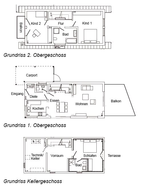 Grundriss Hanghaus