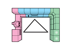 Küchengrundriss in U-Form