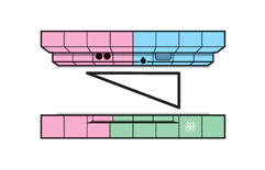 Paralleler Küchengrundriss
